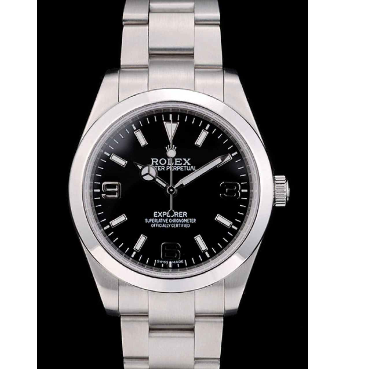 Rolex Stainless Explorer Black Bezel 41984 Steel Dial 0819